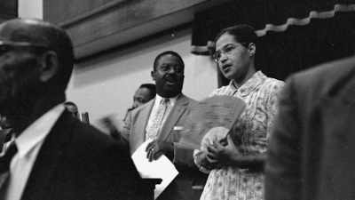 -Rosa Parks hears about
this from a white woman - The Rebellious Life of Mrs. Rosa Parks