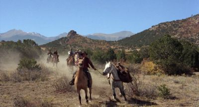 Round and round and round they rode - Cat Ballou