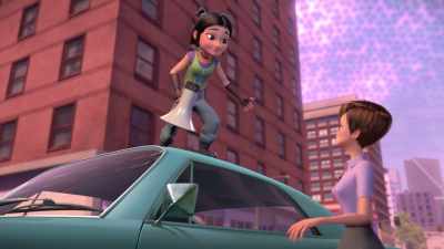 - (Roxanne grunts)
- (hopeful music playing) - Megamind vs. the Doom Syndicate