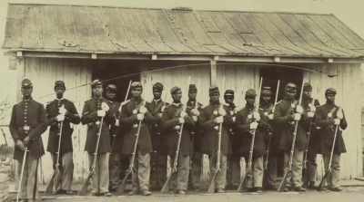 Roy:
Frederick Douglass
sees Black soldiers - Frederick Douglass: In Five Speeches