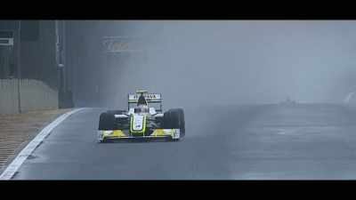 Rubens Barrichello knows the time to beat
and he's done it! - Brawn: The Impossible Formula 1 Story