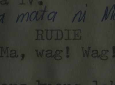 RUDIE: MA, DON'T! DON'T! - Leonor Will Never Die