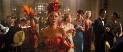 [rumba music playing] - Palm Royale