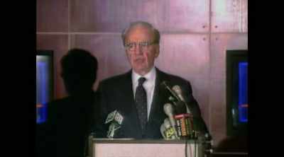 Rupert Murdoch is announcing - The Murdochs: Empire of Influence