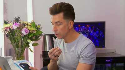 "Russell has
finally nailed his look - Backstage with Katherine Ryan