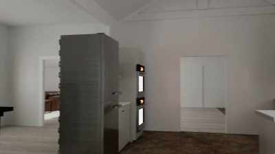 [Russell] Overall,
the new layout for the kitchen - Renovation Impossible