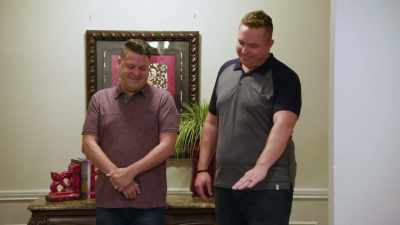 [Russell]
So, when you first walk
in the house, - Renovation Impossible