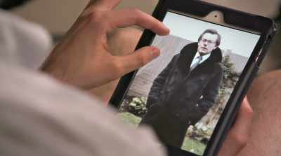 Russian scientist
was the look that he went for, - Jack Whitehall: Christmas with my Father