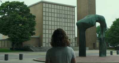 Saarinen's design is asymmetrical, - Columbus