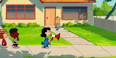 Sally Brown is taking a stand
to save a poor, defenseless flower. - Snoopy Presents: It's the Small Things, Charlie Brown