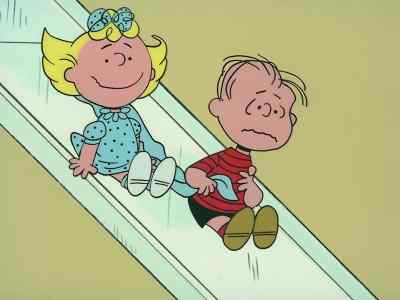 SALLY:
Yoo-hoo Linus. - You're in Love, Charlie Brown