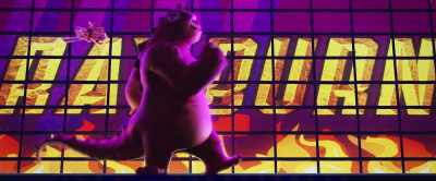 [salsa music playing] - Rumble