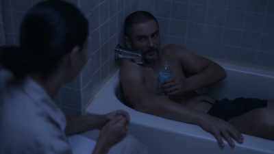 - Salud, señorita.
- ( chuckles ) - Room 104