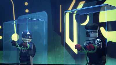 - Sam, can you fly out?
- [Sam straining] - LEGO Marvel Avengers: Code Red