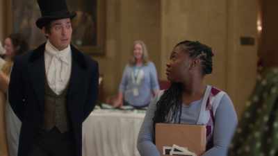 SAM: [clears throat] - Paging Mr. Darcy