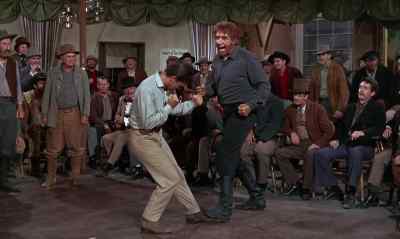 SAM: Ha-ha!
You've got him now, Ox! Hit him! Hit him! - The Adventures of Bullwhip Griffin