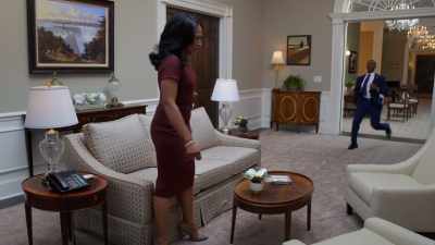 Sam: Hey, ma'am,
you need to come with me. - Tyler Perry's The Oval