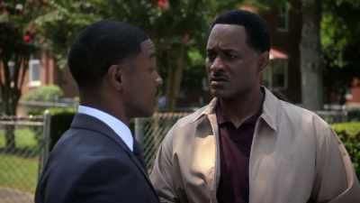 Sam: Priscilla stood up
in a staff meeting - Tyler Perry's The Oval