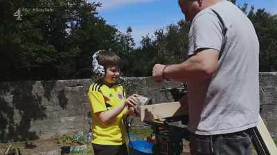 (sander whirring) - Escape to the Chateau: Make Do & Mend
