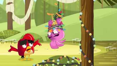 Santa Pig'll never show up
if we don't get this done by tonight! - Angry Birds: Summer Madness
