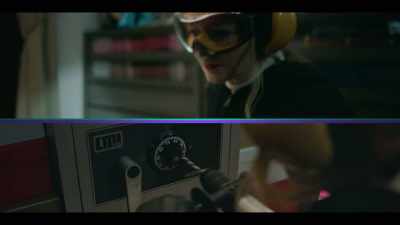 Sara finishes drilling,
lines up the lock, - The Unusual Suspects