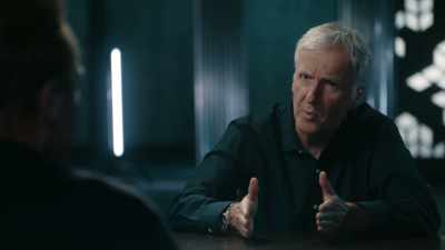 Sarah sticks a knife
in the table and says, - James Cameron's Story of Science Fiction