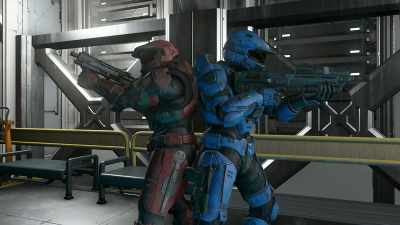 (Sarge)
Running, shooting - Red vs. Blue: Restoration