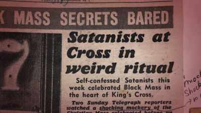 Satanists
at Cross in weird ritual. - The Witch of Kings Cross