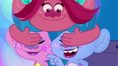 ‐Satin's outfit is hideous.
‐Hey! - Trolls: TrollsTopia