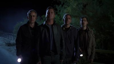 (satisfied chuckling) - CSI: Crime Scene Investigation
