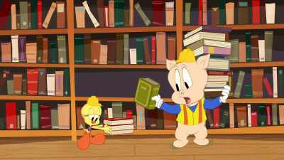 Say, aren't you supposed to be
helping Sylvester today? - Bugs Bunny Builders