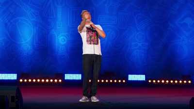 "Say hello to Facebook, you fat fuck. - Russell Howard: Recalibrate