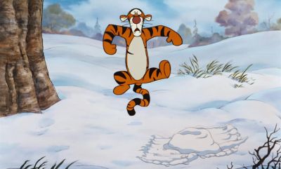 Say I'm so happy I feel like bouncing - The Many Adventures of Winnie the Pooh