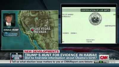 - Says this is official,
he was born in Hawaii - Trump: The Art of the Insult