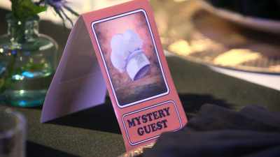 Says "mystery guest." - Secret Chef