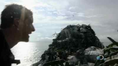 SCAN THE HORIZON A BIT HERE
FROM RIGHT UP THIS ROCK. - Man vs. Wild