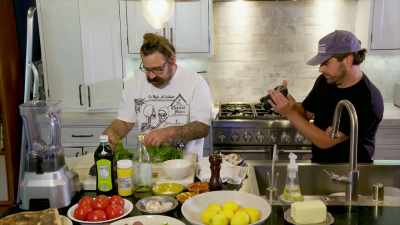 Scatter the parsley and cilantro mixture - Selena + Chef