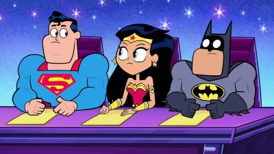 -[scattered applause]
-[audience exclaiming] - Teen Titans Go!