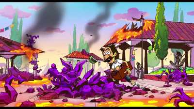 - [scepter buzzes]
- ¡Ay! - The Casagrandes Movie