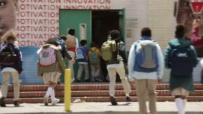 [ School bell rings,
children shouting ] - Abbott Elementary