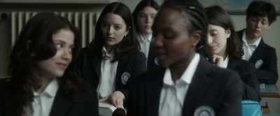 [SCHOOL BELL RINGS]
CLAIRE: Okay. So, - Here After