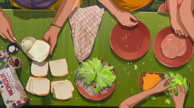 School lunches were their own production. - Apollo 10½: A Space Age Childhood