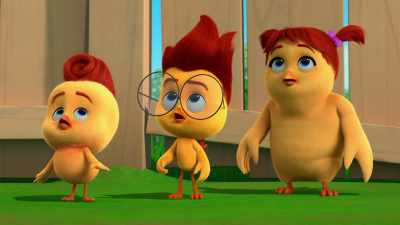 [sci-fi music playing] - The Chicken Squad