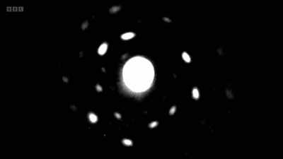 Scientists noticed that when they
shone X-rays through crystals, - Secrets of Size: Atoms to Supergalaxies