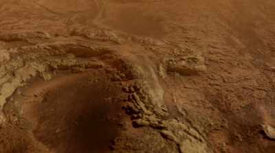 Scientists now know
this is the fossilized remains - Mars: One Day on the Red Planet