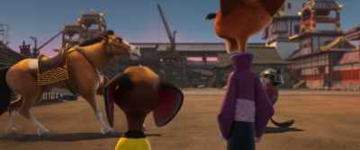 [scoffs]
As if a dog could ever become a samurai. - Paws of Fury: The Legend of Hank