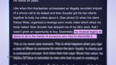Scooter Braun now owns them
because he's successfully - Taylor Swift vs Scooter Braun: Bad Blood