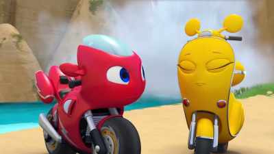 - Scootio, show me
"Two Wheel Justice", page 7. - Ricky Zoom