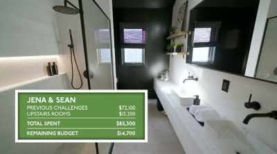 Scott: Sean's handiwork balanced
out some of Jena's costly - Renovation Resort