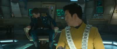 Scotty how we lookingReady as she'll ever be sirThat's what I like to hear All rightBones where are we with the crewI could use a functioning med bay but otherwise we're secure down hereMr Sulu we have to achieve terminal velocityin order for the - Star Trek Beyond